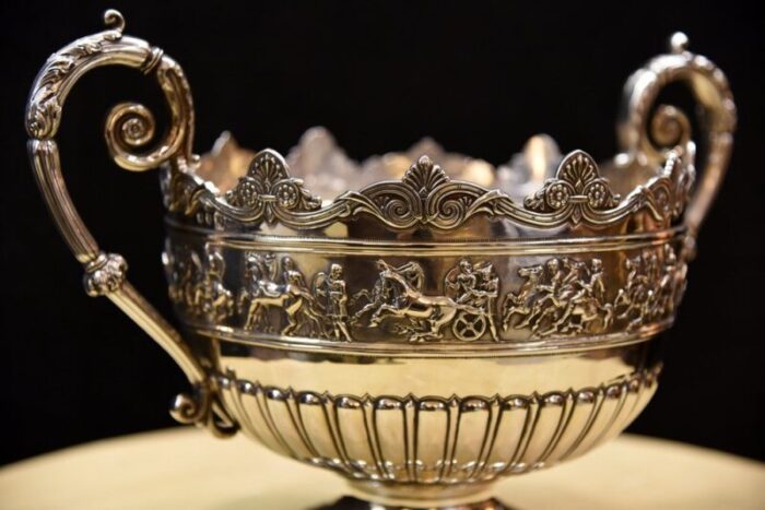 silver rosebowl with equestrian scenes 1894 4