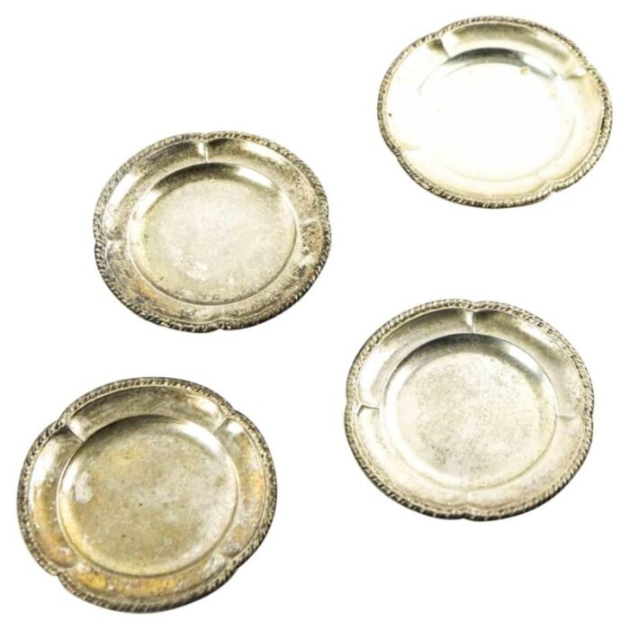 silverplate placeholders 1920s set of 4 1