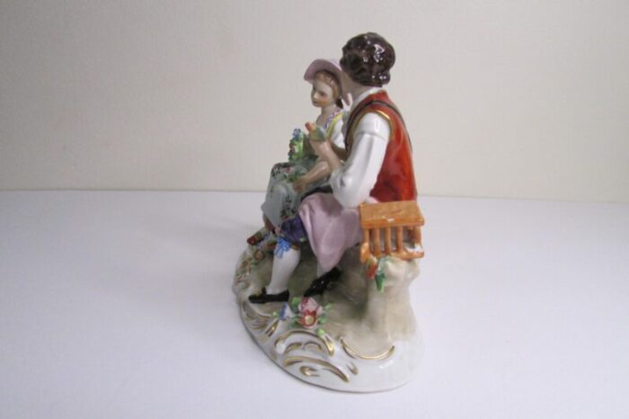 sitzendorfs figurine porzellanmanufaktur early 1900s courting couple scene 1187