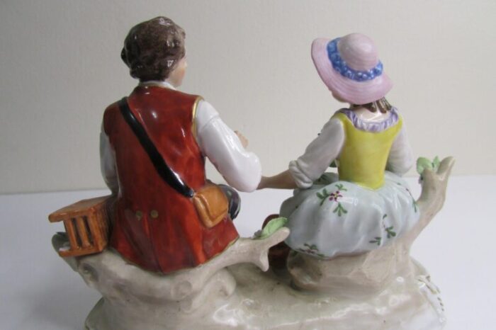 sitzendorfs figurine porzellanmanufaktur early 1900s courting couple scene 6839