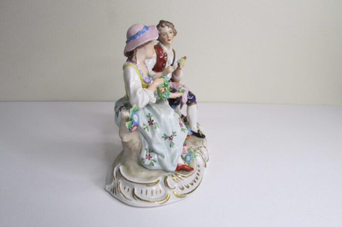 sitzendorfs figurine porzellanmanufaktur early 1900s courting couple scene 9876