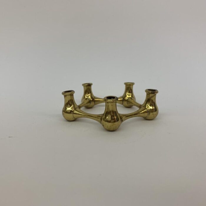 slim tapered brass candlesticks by jens quistgaard denmark 1950s 1