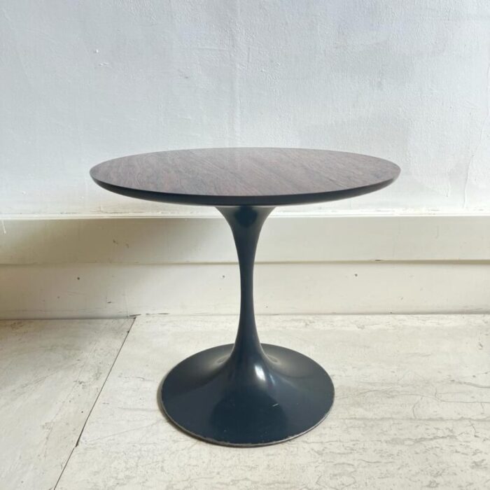 small arkana tulip round occasional table with rosewood top 1960s 0687