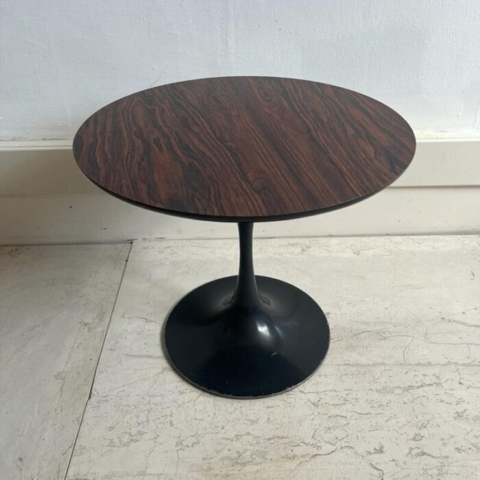 small arkana tulip round occasional table with rosewood top 1960s 1354