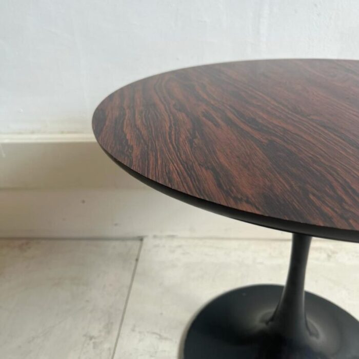 small arkana tulip round occasional table with rosewood top 1960s 1466