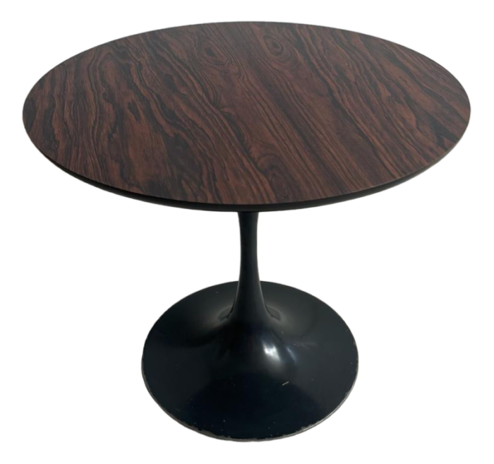 small arkana tulip round occasional table with rosewood top 1960s 3831