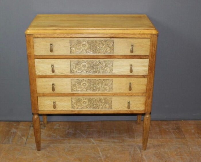 small art deco commode in light oak 1930 1382