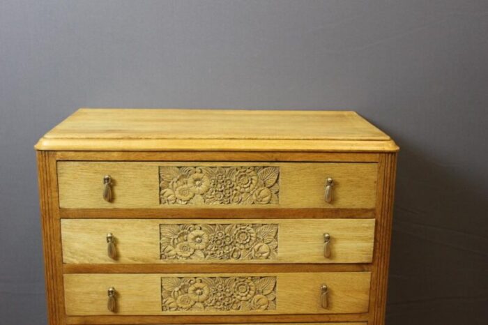 small art deco commode in light oak 1930 7566