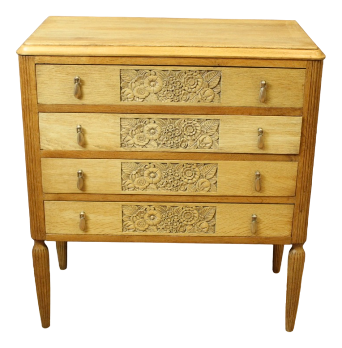 small art deco commode in light oak 1930 8202