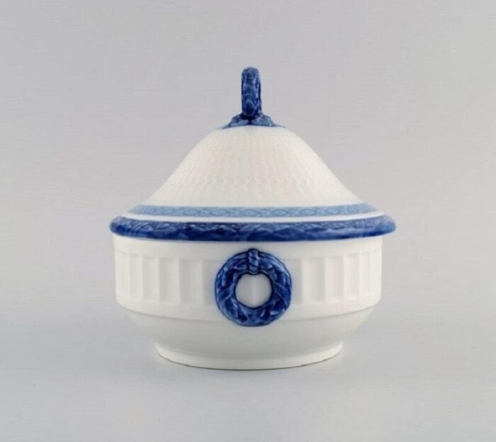 small blue fan lidded tureen from royal copenhagen 1968 2