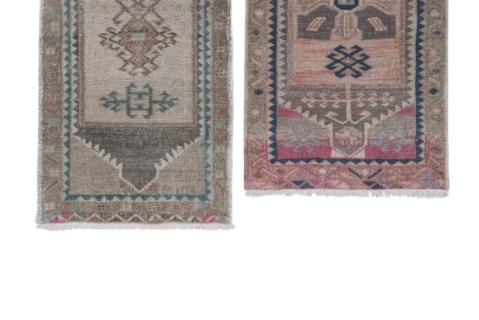 small hand knotted rug 1970s set of 2 5