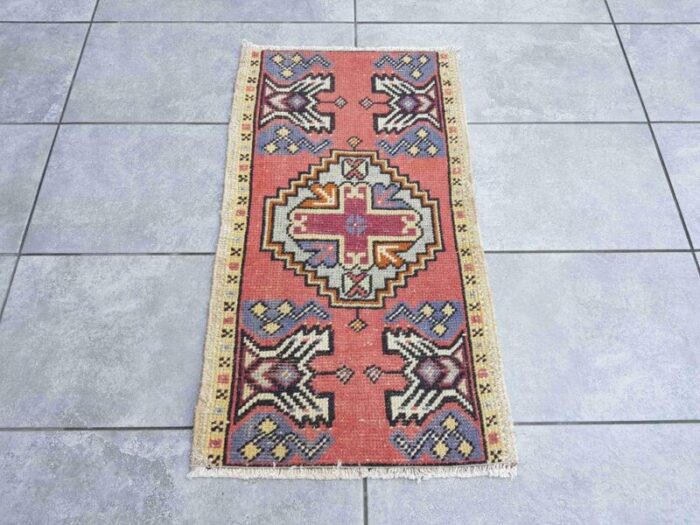 small handknotted floor rug 1960s 3416