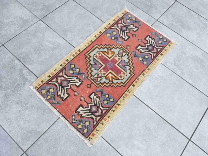 small handknotted floor rug 1960s 7455