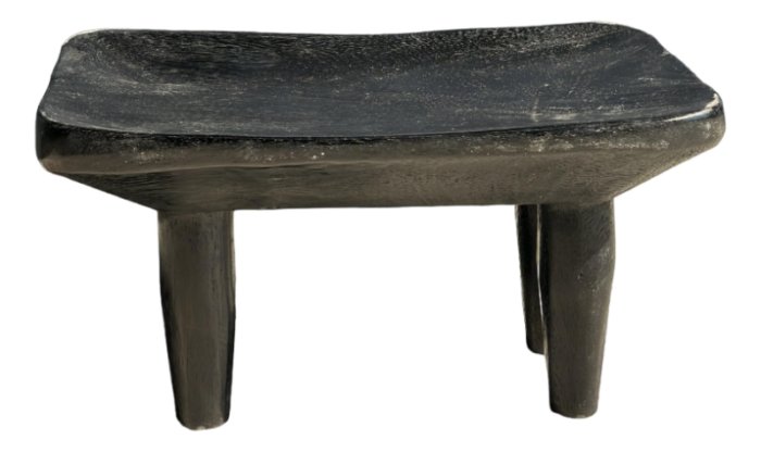 small monoxyl quadripod stool in black mango wood 8185