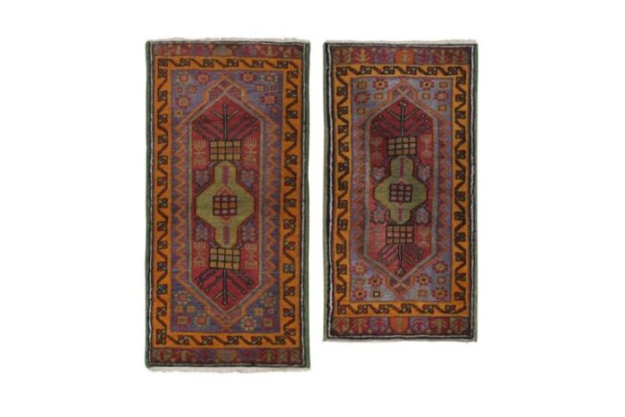 small turkish muted color rugs 1960s set of 2 1