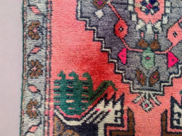 small vintage turkish wool rug 2 1