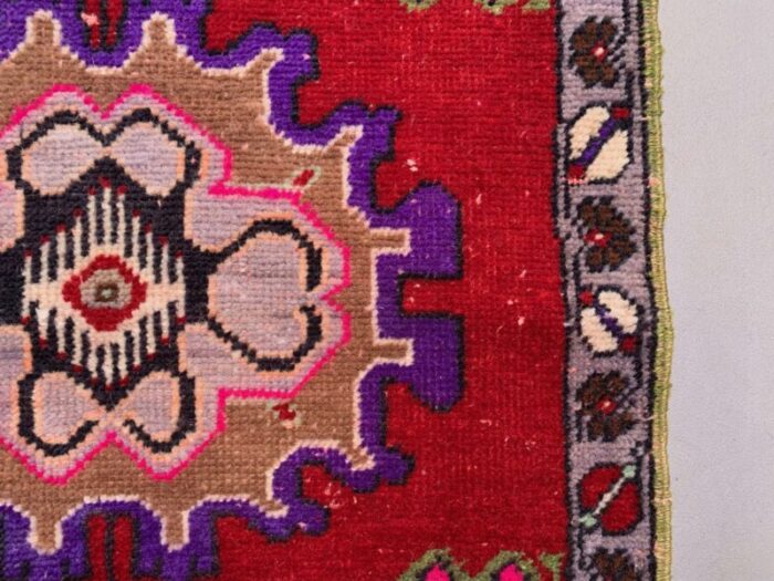 small vintage turkish wool rug 2 7