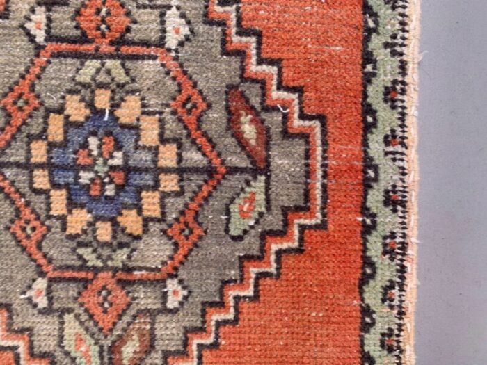 small vintage turkish wool rug 3 3