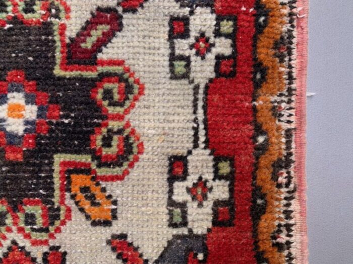 small vintage turkish wool rug 3 5