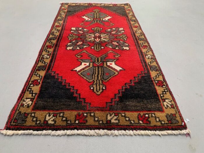 small vintage turkish wool rug 3