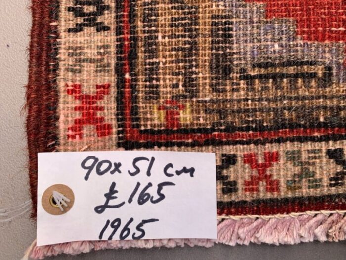 small vintage turkish wool rug 6