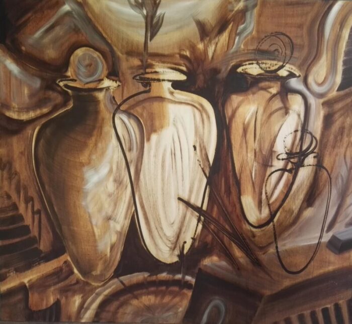 stefano mazzolini centro organi di canopi 1996 oil on wood 2150