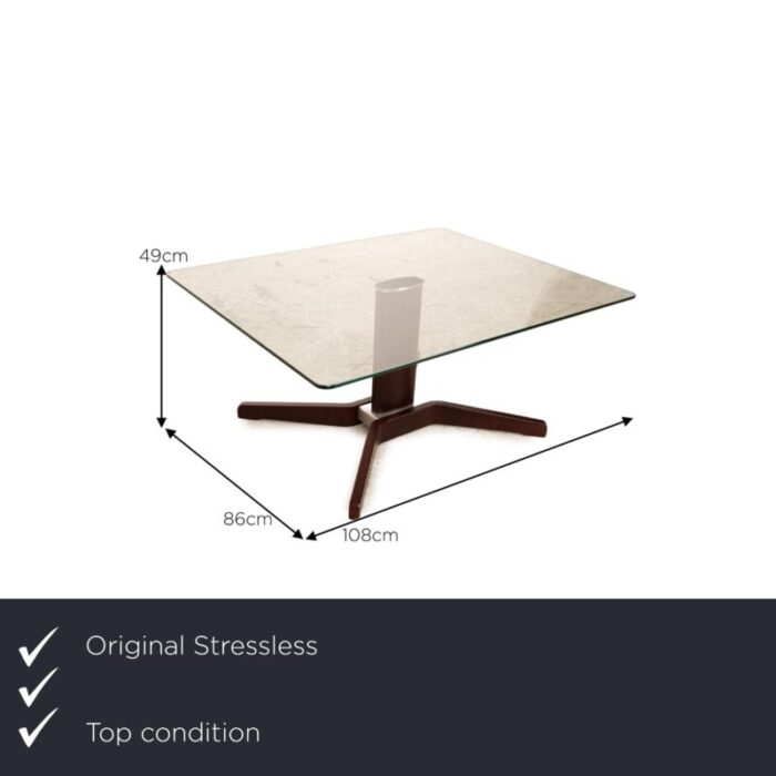 stressless glass coffee table brown 3007