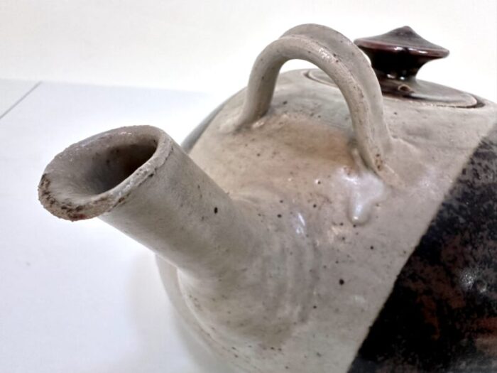 studio ceramic art teapot from bente and lars thorsen keramik denmark 1980s 3457