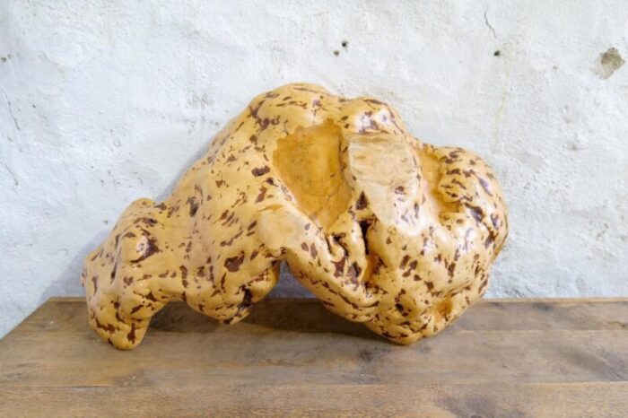 swedish folk art organic burl curly birch tiger bowl 1980s 13