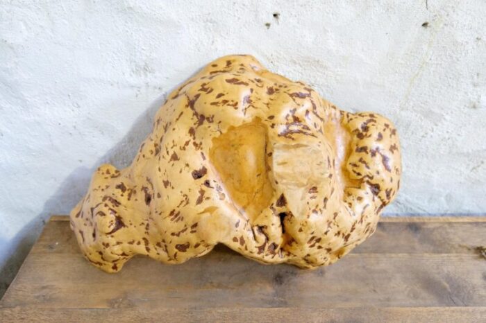 swedish folk art organic burl curly birch tiger bowl 1980s 14