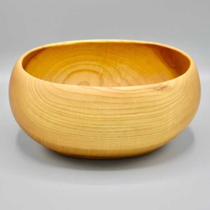 swedish wooden bowl in ash from goesta israelsson 1960s 1