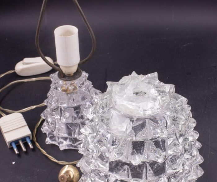 table lamp in rostrato murano glass vase for barovier and toso 1940s 8624