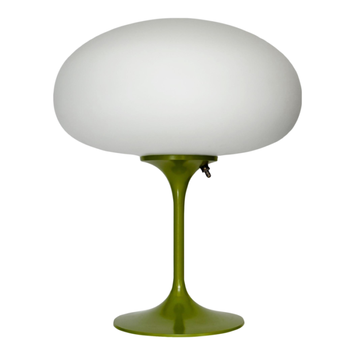 tall stemlite table lamp by designline in avocado green mid century retro style 2187