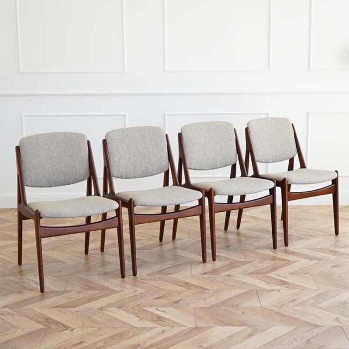 teak ella dining chairs by arne vodder for vamo mbelfabrik denmark 1960s set of 4 2196