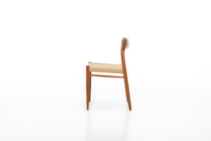 teak papercord dining chairs by niels o mller for jl mllers 1960s set of 8 2469