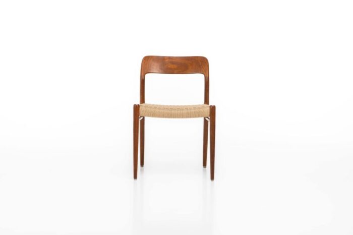 teak papercord dining chairs by niels o mller for jl mllers 1960s set of 8 3677