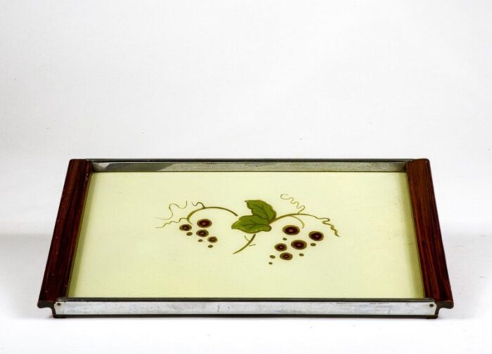 tray with painting of grapes and leaves 1970s 4