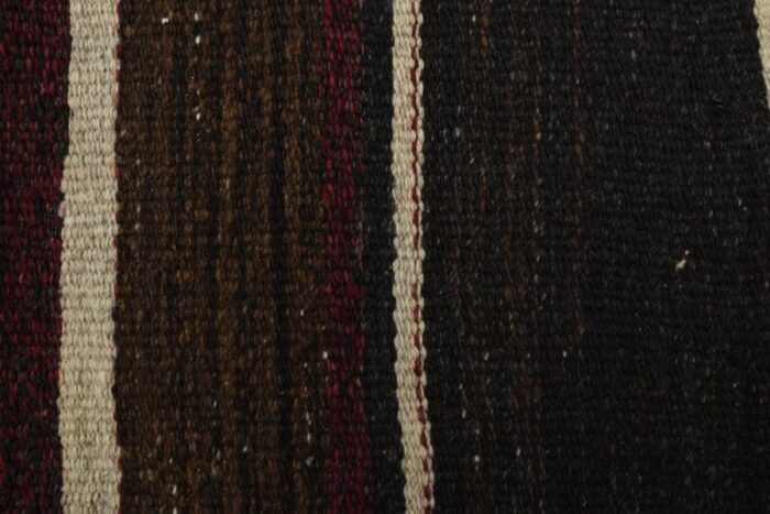 turkish beige and black striped rug 1960s 8