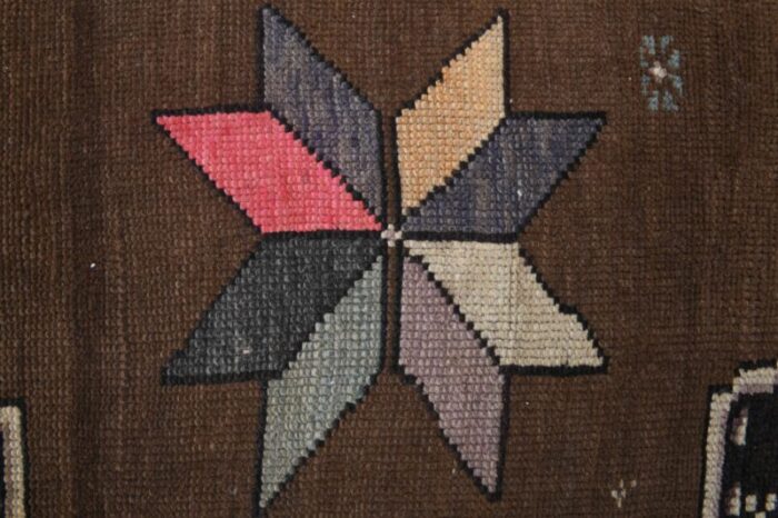 turkish brown wool runner rug 5