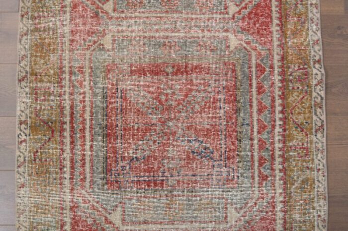 turkish distressed red beige brown farmhouse decor rug 3