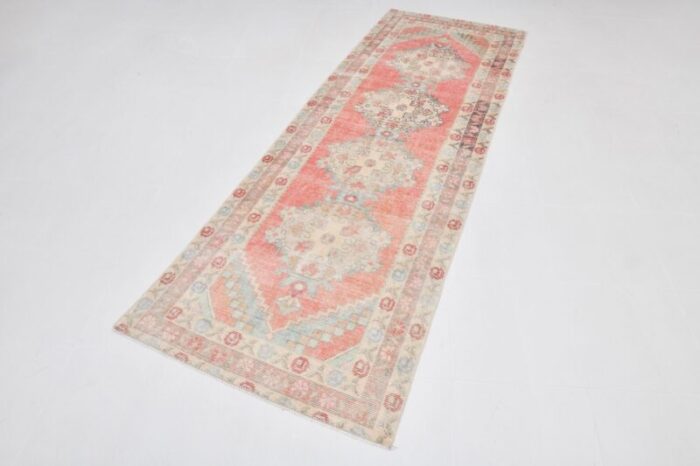 turkish faded color runner rug 1962s 6