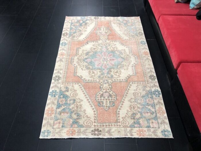 turkish faded orange medalion rug 3