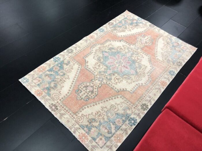 turkish faded orange medalion rug 6