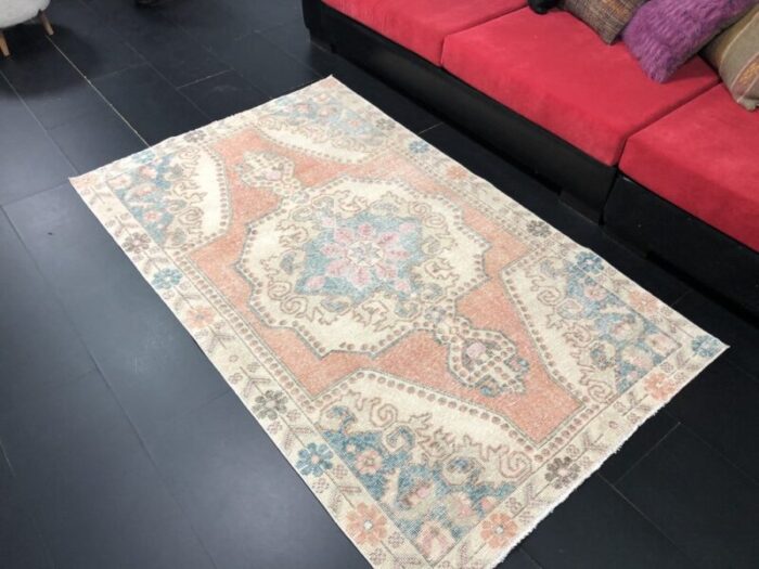 turkish faded orange medalion rug 7