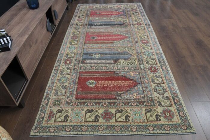 turkish hand knotted runner rug 1