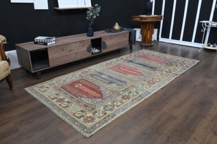 turkish hand knotted runner rug 2