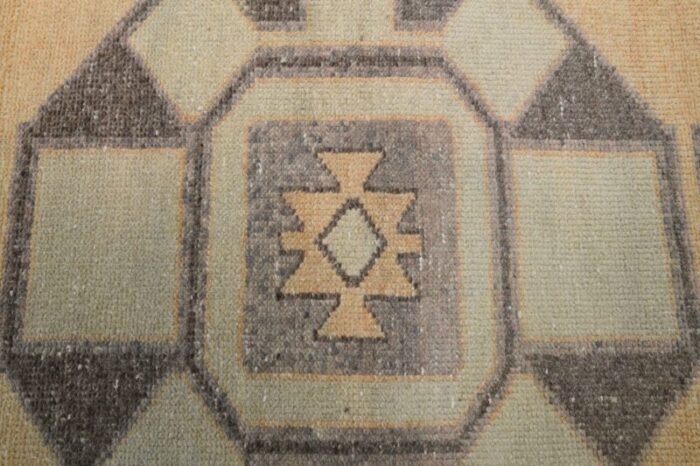 turkish handmade colorful wool bordered runner rug 5