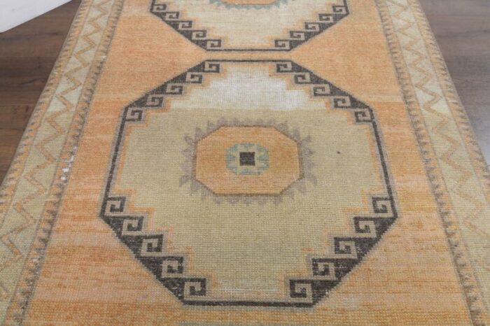 turkish handmade orange runner rug 3