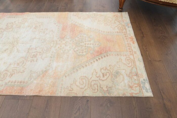 turkish handmade runner rug in faded orange 7