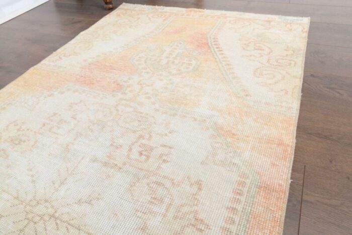 turkish handmade runner rug in faded orange 8